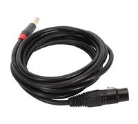 Fockety Câble de Microphone Asymétrique Xlr Féminlle vers 1/4 6,35 Mm Ts Mono Jack, 9,8 Pieds 20 Awg Ofc Noyau 3 Broche Ts Mâle Câble d'interconnexion Asymétrique pour Microphone Dynamique