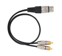 Fockety Câble de Raccordement Séparateur en Y, Fiable, Soulagement de la Tension en Caoutchouc pour Console de Mixage et Sortie de Ligne D'amplificateur (Prise Femelle 0,5 m / 1,6 pi)