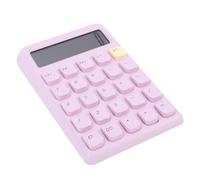 Fockety Calculatrice à 12 Chiffres, Calculatrice de Bureaux Portables à énergie Solaire avec Grand écran LCD et Clés Mécaniques à Haute sensibilité, pour L'utilisation du Bureau à (Purple)