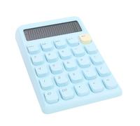 Fockety Calculatrice à 12 Chiffres, Calculatrice de Bureaux Portables à énergie Solaire avec Grand écran LCD et Clés Mécaniques à Haute sensibilité, pour L'utilisation du Bureau à (Blue)