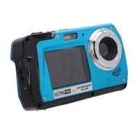 Fockety Caméra sous-Marine 4K, 56MP 16X Zoom, écran arrière de 3 Pouces et écran Avant de 2 Pouces, caméra étanche avec minuterie, caméra numérique pour la plongée en apnée