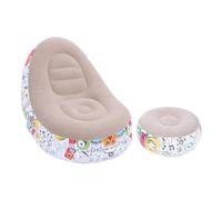 Fockety Canapé Paresseux, Canapé Gonflable avec Pouf, Flolopé à Motif Graffiti, Chaise Longue Gonflable pour Salon Interieur, Chambre à Couche