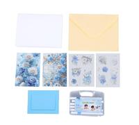 Fockety Carte de vœux enregistrable, enregistrement audio de 4 minutes, avec cadre photo en papier, 12 marqueurs de couleur et autocollants floraux, cadeaux pour anniversaire fêtes