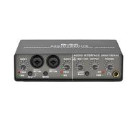 Fockety Carte Son USB, 2 Canaux XLR TRS Phantom Power Audio Interface avec Une Entrée D'impédance de Haut Niveau de 242 KHz 24bit, pour L'enregistrement de Téléphone Informatique