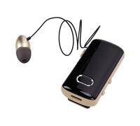 Fockety Casque Bluetooth, oreillette sans Fil rétractable à Clip avec Affichage numérique, Micro antibruit et 200 h d'autonomie en Veille pour Professionnels et conducteurs Routiers (Gold)