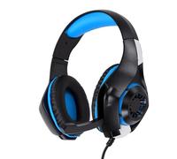 Fockety Casque de Jeu avec Lumière LED, 0,24 X 0,20 Po (Bleu Noir)