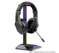Fockety Casque de Jeu BT sans Fil avec Lumières LED, Pilotes 40 Mm sur L'oreille avec Microphone Omnidirectionnel, pour PC Switch Live Streaming (Version BT Noire + sans Fil)