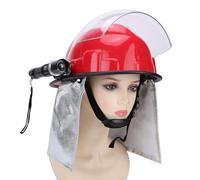 Fockety Casque de sécurité, Casques de Protection Réglables avec Phare, Protection de Tête de Travail Industrielle Légère pour Hommes et Femmes, Construction, Sauvetage (Rouge)