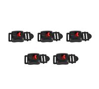 Fockety Casques de Moto Universels Flèche Mallette de Rangement Mentonnière Boucle Haute fiabilité 5 Pièces Noir Rouge pour les Motards