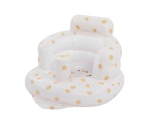 Fockety Chaise d'apprentissage Gonflable pour bébé Avance Protection de la Colonne Vertébral, Motif Mignon - Transport Facile, Adaptation pour Apprendre Assis, Se Baigner, et Se Nourrir