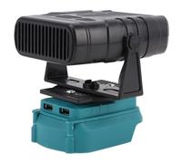 Fockety Chauffage d'appoint portable, 2 réglages de température (55-85 °C), chauffage électrique à double port, compatible avec les batteries lithium-ion des séries BL1850, BL1840