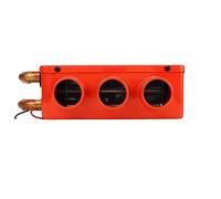 Fockety Chauffage Voiture, 3 Trous 50w Ultra SILENCIEUX Chauffage Rapide Dégivreur Copper Iron Shell File à l'installateur Dégivreur de Pare-Brise Compact et Portable (24V)