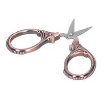 Fockety Ciseaux de Tailleur à Broder en Fil en Acier Inoxydable, Parfaits pour Façonner les Sourcils et Coudre à la Maison (Or Rose)