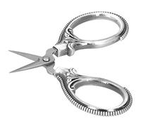 Fockety Ciseaux de Tailleur à Broder en Fil en Acier Inoxydable, Parfaits pour Façonner les Sourcils et Coudre à la Maison (SILVER)