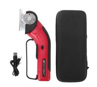 Fockety Ciseaux électriques sans fil, coupe carton 320 tr/min avec éclairage LED frontal et interrupteur de sécurité, coupe carton rotatif portatif pour tapis, carton, tissu, cuir