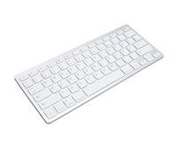 Fockety Clavier Bilingue, Clavier sans Fil en Alliage D'aluminium avec Touches Réactives, Saisie Confortable, Clavier Fin pour iOS SmartTV (Disposition QWETZ Allemande)