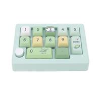Fockety Clavier de Jeu mécanique à 12 Touches, pavé numérique Portable utilisable d'une Seule Main, Clavier Macro programmable avec rétroéclairage RGB et molette de contrôle (Green)