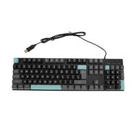 Fockety Clavier de Jeu Mécanique, Rétroéclairage LED RVB, Clavier Mécanique Filaire USB avec Grandes Touches Imprimées, Clavier D'Ordinateur Compact 104 Touches pour PC,Ordinateur