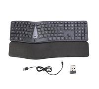 Fockety Clavier Ergonomique avec Repos en Poignet rembourré, Clavier divisé sans Fil Bluetooth 2.4 G de 2,4 G, Mécanique Rechargeable de 111 Touches pour PC, Ordinateur