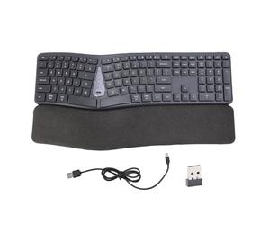 Fockety Clavier Ergonomique avec Repos en Poignet rembourré, Clavier divisé sans Fil Bluetooth 2.4 G de 2,4 G, Mécanique Rechargeable de 111 Touches pour PC, Ordinateur