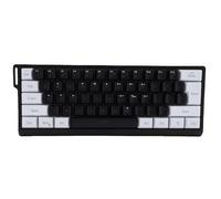 Fockety Clavier Filaire, 61 Touches RVB Rétroéclairées, Clavier D'ordinateur Compact avec Touches Ergonomiques et éclairage Multicolore, pour Gagner Le Travail de Jeu iOS (Noir Blanc)