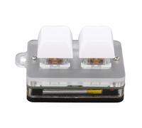 Fockety Clavier Macro à 2 Touches, Clavier Mécanique Programmable RVB avec Lumière RVB, Interrupteur Bleu, Copier, Coller, Fil USB C et Mini Clavier Bluetooth pour PC de Jeu OSU, Travail