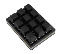 Fockety Clavier Mécanique à Une Main à 12 Touches, Clavier Macro Programmable avec Interrupteur Rouge RVB, Clavier de Jeu Mécanique Multifonctionnel avec Connexion Filaire de Type C,