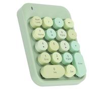 Fockety Clavier Numérique sans Fil 2,4 GHz, Pavé Numérique Ménane à 18 Touches avec Bouton Muet, Mini Clavier de Comptabilité Financière Compatible des Systèmesios (Rêve Vert)
