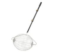 Fockety Collecteur de Noix, Collecteur de Noix en Acier Inoxydable avec Poteau Télescopique de 4,3 Pieds, Poignée Ergonomique, Cueilleur de Cour pour Noix, Boules de Gomme Douce, Balles