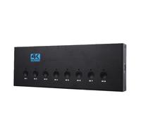 Fockety Commutateur HDMI, Commutateur D'interface Multimédia HD 8X1 4K 30 Hz HDR HDCP 3D 1080P Sélecteur de HD avec Télécommande, Extracteur Audio pour TV PC Ordinateur