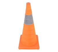 Fockety Cônes de Signalisation Pliables, Cônes de Sécutée de 23,6 X 11,4 X 11,4 Pouces avec Bandes Réfléchissantes, Orange Polyvalents pour la Formation de la Formation des Conducteurs sur Route