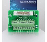 Fockety Connecteur de Bornier de Carte à Tête Mâle, Interface PLC avec Support pour PLC, Servo, adapté au Montage sur Rail DIN, Couleur Verte