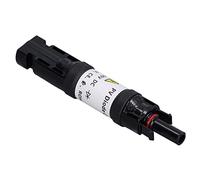 Fockety Connecteur de Diode Solaire PV étanche, Excellentes Propriétés électriques pour L'installation du Système de Panneaux Solaires, Noir IP67 (15A)