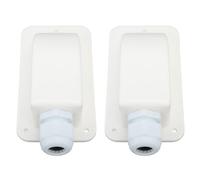 Fockety Connecteur étanche de Plaque D'entrée de Câble Solaire, Installation Facile pour Camping-Car, Bateau, Yacht, 2 Paquets (White)