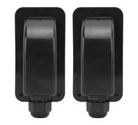 Fockety Connecteur étanche de Plaque D'entrée de Câble Solaire, Installation Facile pour Camping-Car, Bateau, Yacht, 2 Paquets (Black)