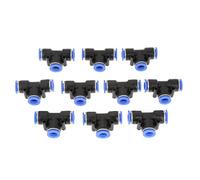Fockety Connecteur Rapide Pneumatique Fixer le Raccord de Ligne D'air à Haute Pression pour les Outils Pneumatiques, 10 Pcs 10 Mm 3/8 T Tube de Tube Joint D'union