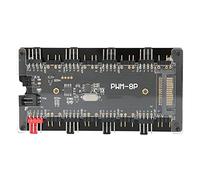 Fockety Contrôleur Argb Hub PWM + Argb pour Le Ventilateur de Refroidissement par Ordinateur + Bouton de Télécommande - 21 Touches + Fonction de Synchronisation RVB de Carte Mère - ABS + PCB Matériau