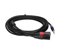 Fockety Cordon Adaptateur de Convertisseur Stéréo Mâle vers Double 2 XLR Mâle 3,5 Mm, Prise Plaquée or, Fil à Haute élasticité, pour Mélangeur D'amplificateur, Matériau en Alliage de Zinc (#3)