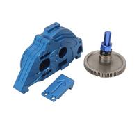 Fockety Couvercle de Boîte de Viesseses RC, Couvercle de Boîtier de Boîte de Viesseses en Aluminium, de Boîtier de Transmission pour la Voix Senton Typhon 1/10 RC (Bleu foncé)