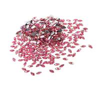 Fockety Décoration Acrylique en Cristal Scintillant pour Le Téléphone, 500pcs 7 * 15 Mm de Forme d'oeil à Cheval Plat Perles, Artisans de Bricolage Essentiels (Rose Rouge)