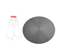 Fockety Diffuseur de Chaleur pour Cuisinière à Gaz, Alliage d'Aluminium Diffuseur Antidérapant de Cuisinière à Gaz Rond Avec Lève-Plateau, Épaissant Plaque de Diffusion de Chaleur (28CM)