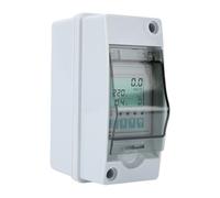 Fockety Disjoncteur intelligent, protection réglable de la tension et du courant Compteur d'énergie intelligent monophasé avec boîtier de distribution, montage sur rail Din