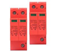 Fockety Dispositifs de Protection Courant de Décharge Maximum 40 KA Haute Performance pour Usage Résidentiel Parafoudre Photovoltaïque 2P pour la sécurité de la Maison (DC 500V)