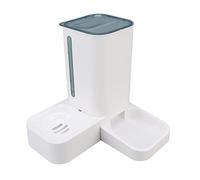 Fockety Distribueur Automatique d'eau et DE Nourrariture pour Chats, 2 en 1, avec Seau d'eau DE 1,5 L, Seau DE NOURRICE DE 2, L, Fenêtre Visuelle, Mangoïde pour Petits Animaux et Chiots