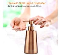Fockety Distributeur Durable de Lotion et de Shampoing Luquid en Acier Inoxydable 304, Recharge Facile, Accessoire de Salle de Bain D'hôtel