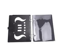 Fockety Dossier à Rabat pour Musique de Fanfare, Support pour Partitions en ABS à 5 Fenêtres en Plastique Transparent, Léger avec Dragonne pour étudiants Musiciens, Chefs D'orchestre