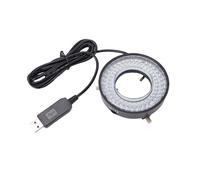 Fockety Éclairage annulaire LED pour Microscope, Source Lumineuse LED réglable USB 6 W à 72, 60 000 LX, pour microscopes stéréoscopiques de Laboratoire de 5,5 cm de diamètre