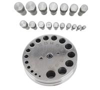 Fockety Ensemble DE Coupé-Disque, 17 Modèles 45 Kit DE Coupé DE Disque Rond en Cercle D'ACIER FORMANT UN OUTIL DE COUPE DE POINGON DE CHARME DE PENDENIF, OUTIL DE POININAGE DE PENDIFIF