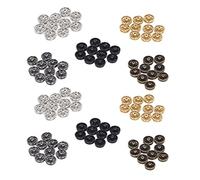 Fockety Ensemble de Mini Boutons Pression à Coudre, 100 Pièces de Boutons Pression de Poupée Miniatures de 5 Mm pour Femmes et Hommes, Mini Solides et Durables pour les Projets de Couture, Couleurs