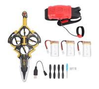 Fockety Épée Volante à Contrôle Gestuel, Avion RC 2,4 GHz avec Lumières LED et Stabilisation Gyroscope, jusqu'à 20 Minutes de Temps de Vol et 30 M de Hauteur pour Garçons Filles âgés de (3 Batterie)